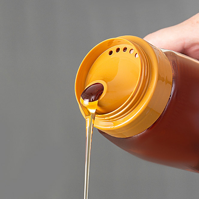 Chai mật ong nhựa 0,7L Dòng hồi lưu Đầu vào Niêm phong Chum Dập nóng 1