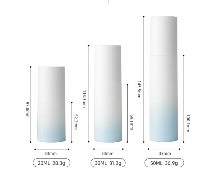 Frosted Airless Lotion Spray Hộp đựng mỹ phẩm bằng nhựa Gradient 50g 3,3 * 14,5cm 4