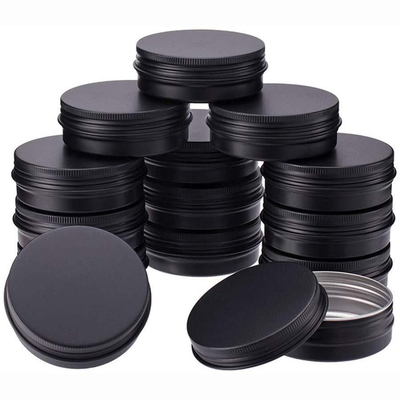 250g Metal Cosmetic Jar Black Silver Gold Round Aluminium Tins 8.8oz
