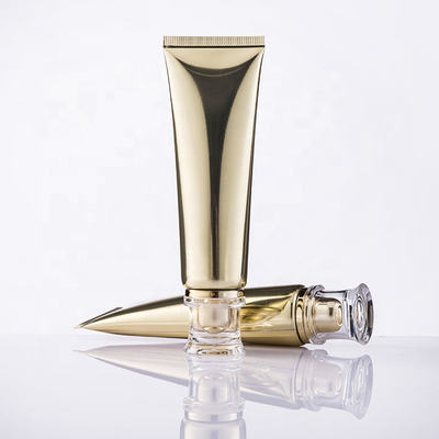Aluminium Cosmetic Packaging Tube 50ml 200ml Golden Laminated