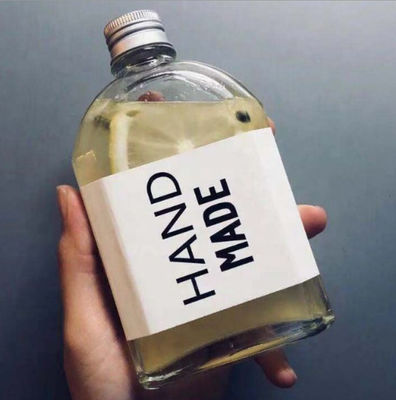 Good price Nước trái cây Beverag Chai nước thủy tinh phẳng 12.3oz 17.7 * 8.6cm trực tuyến