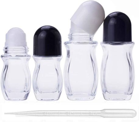 Good price H6.85in D2.68in Hộp đựng mỹ phẩm bằng thủy tinh Chai lăn nước hoa hình bát giác tròn trực tuyến