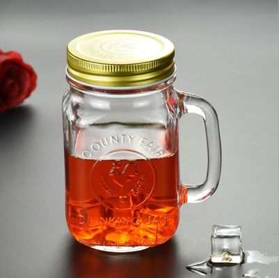 Good price ISO14001 Chai lưu trữ bằng thủy tinh chống nứt Hội chợ đồng quê Mason Jar Mugs 5.25in trực tuyến