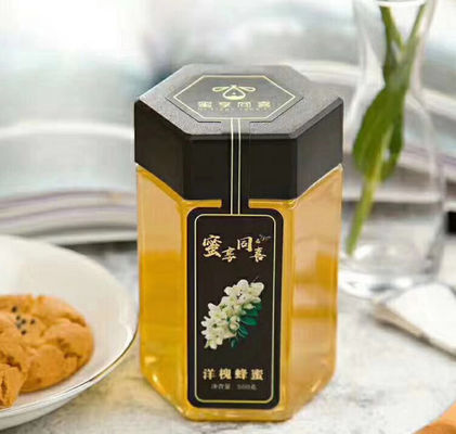 Good price 180ml 215ml Lọ đựng vật nuôi bằng nhựa trong suốt hình lục giác để tái chế bao bì thực phẩm trực tuyến